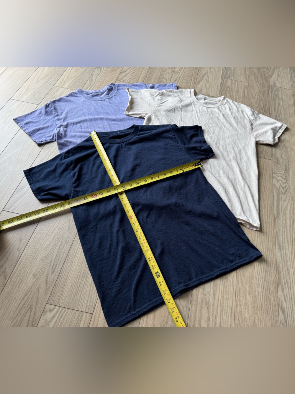 Mens Short-Sleeve Tee - Navy,  light blue & Cream